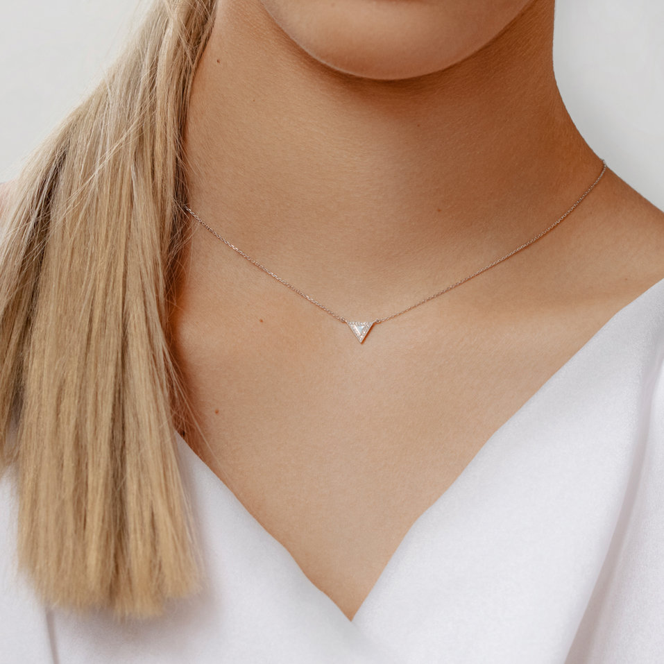 Diamond necklace Charming Triangle