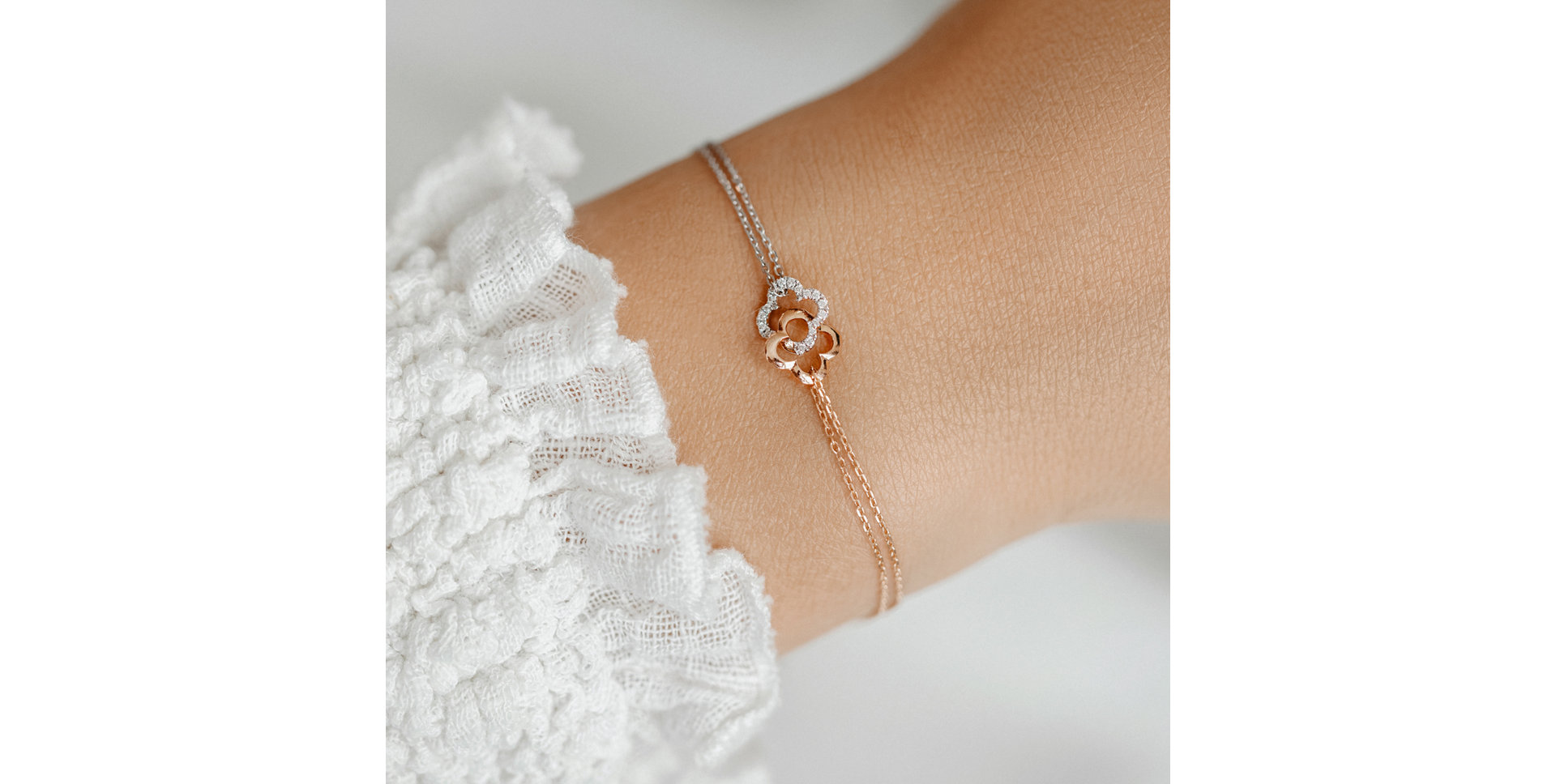 Diamond bracelet Glamour Flowers