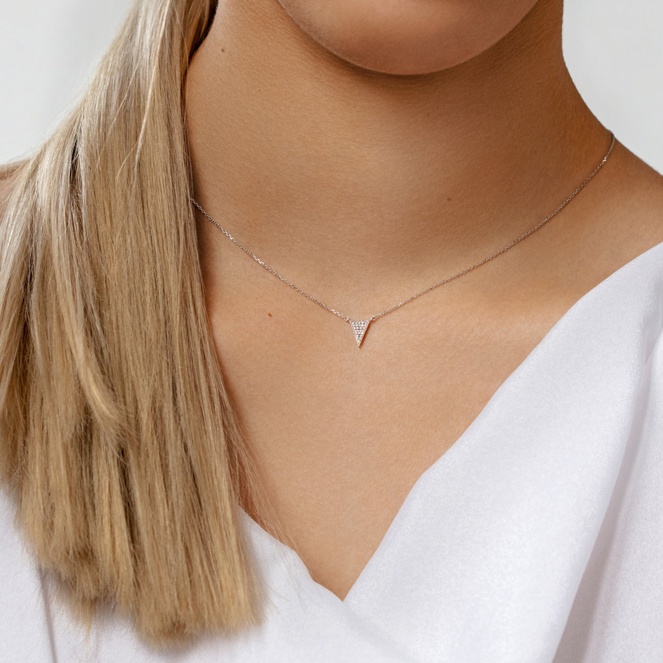 Diamond necklace Shiny Triangle