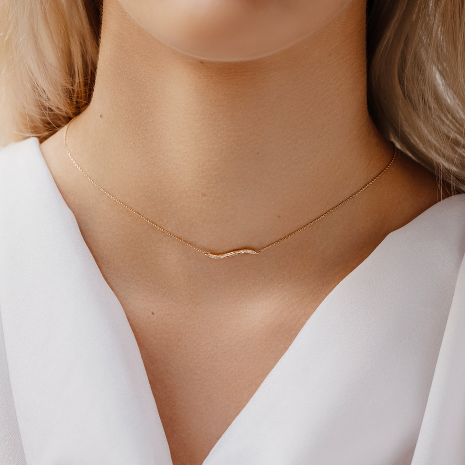 Diamond necklace Wave