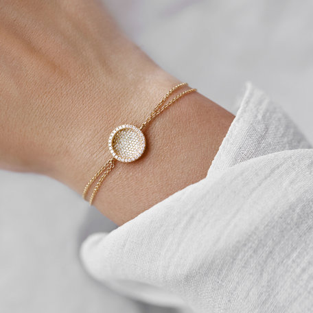 Bracelet with black and white diamonds Dreamy Planet