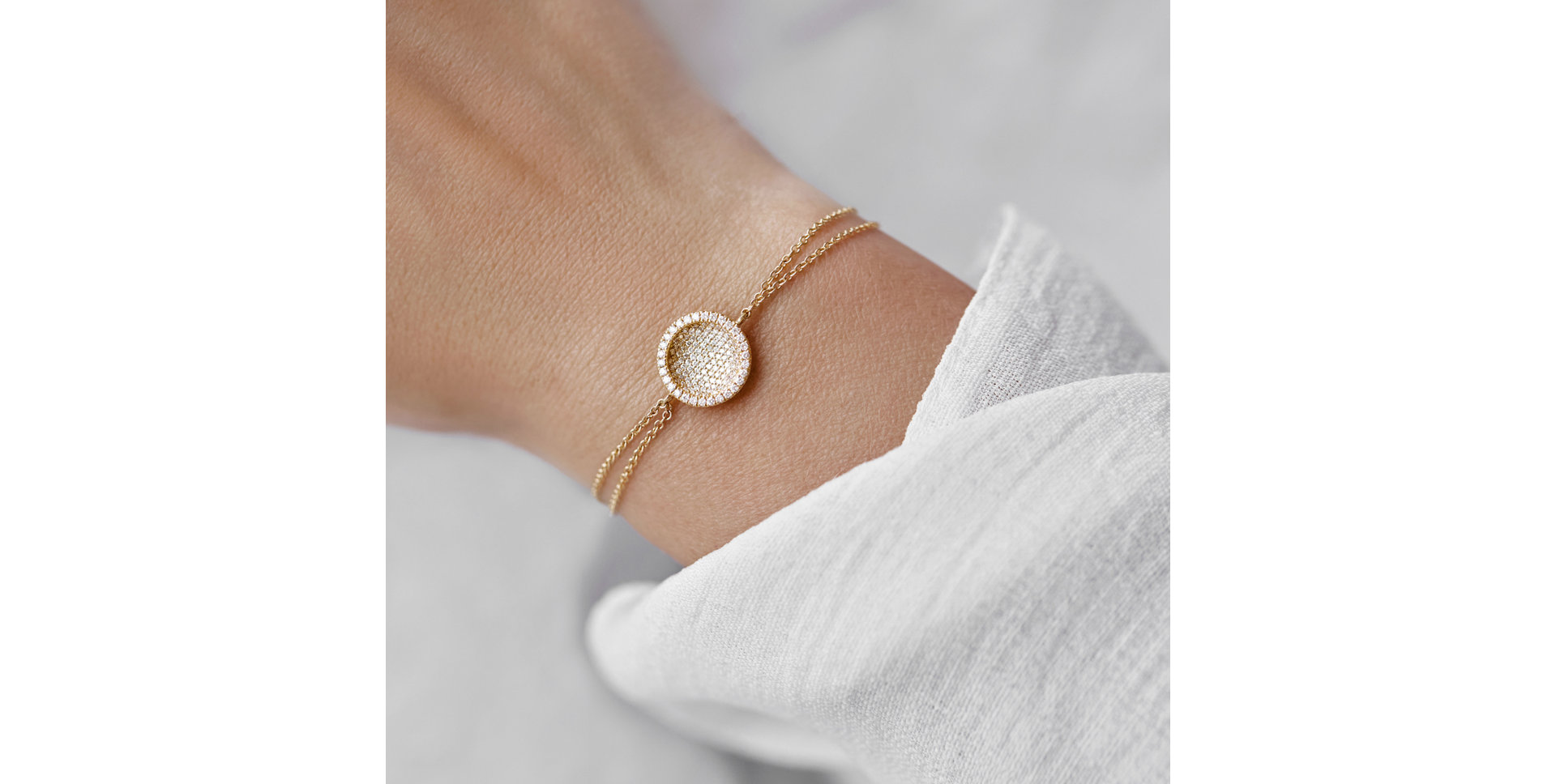 Bracelet with white, brown and black diamonds Dreamy Planet