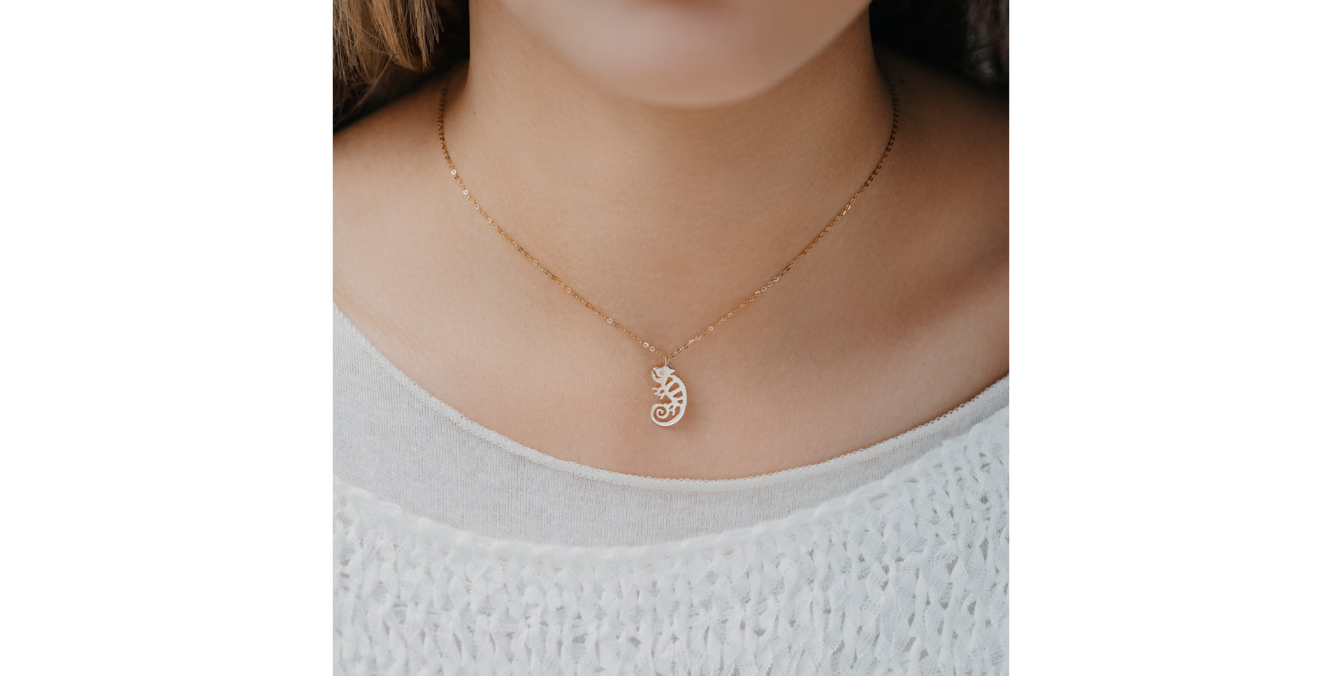 Diamond necklace Chameleon