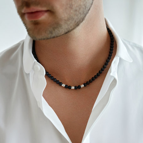 Diamond necklace with Agate Isolda