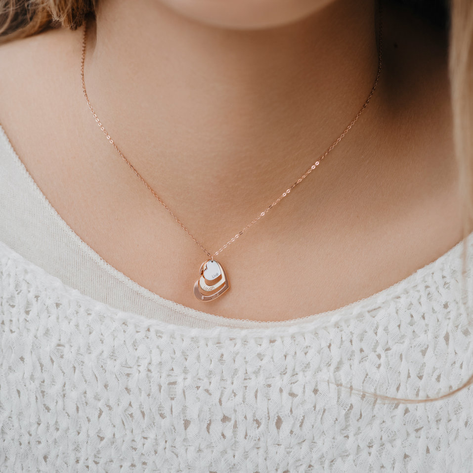 Diamond necklace Live Laugh Love