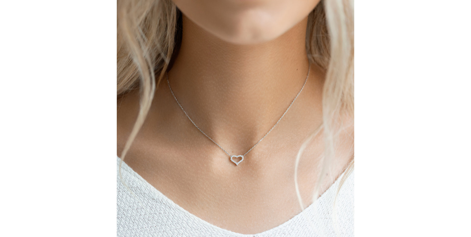 Diamond necklace Sparkling Heart