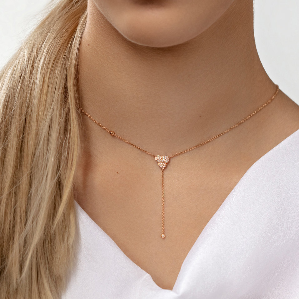 Diamond necklace Petal Waterfall