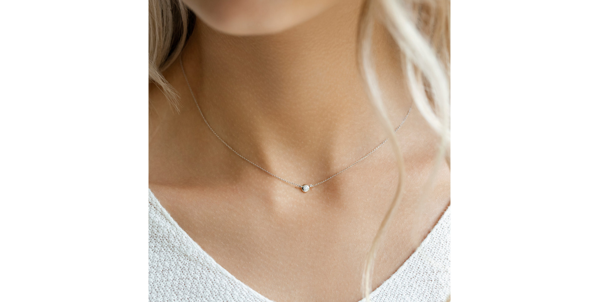 Diamond necklace Sparkling Drop