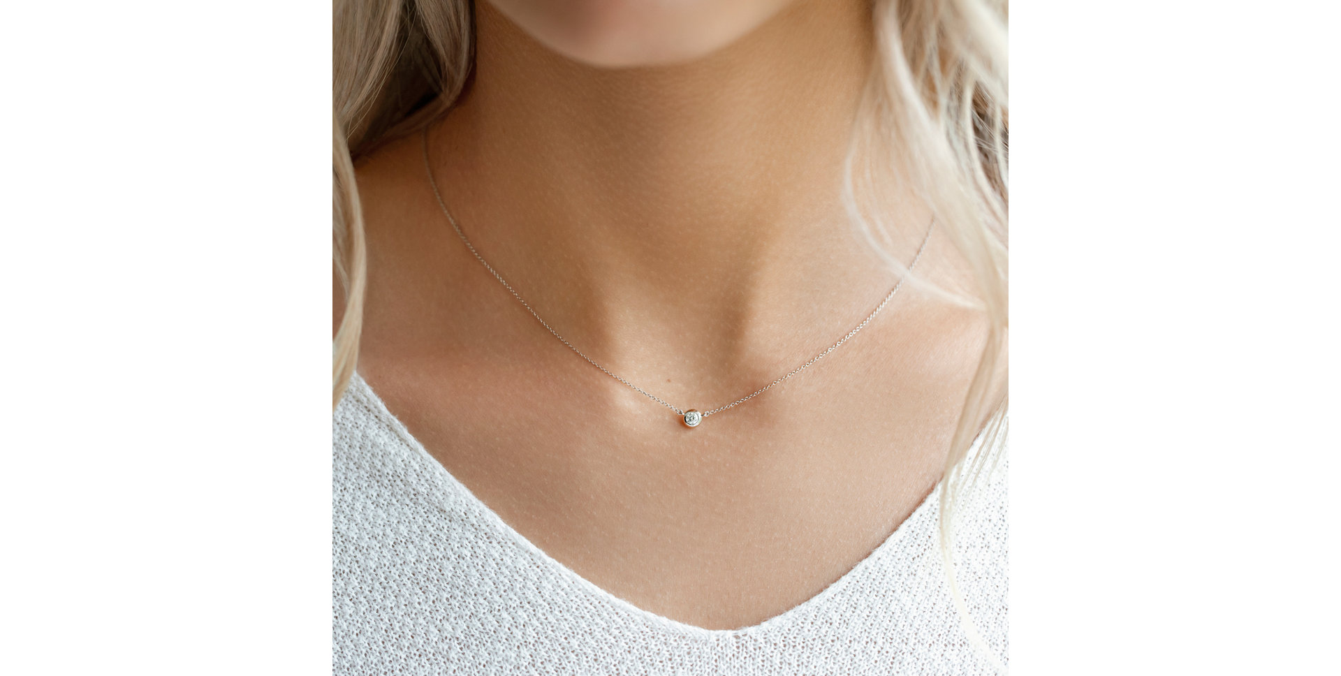 Diamond necklace Sparkling Drop