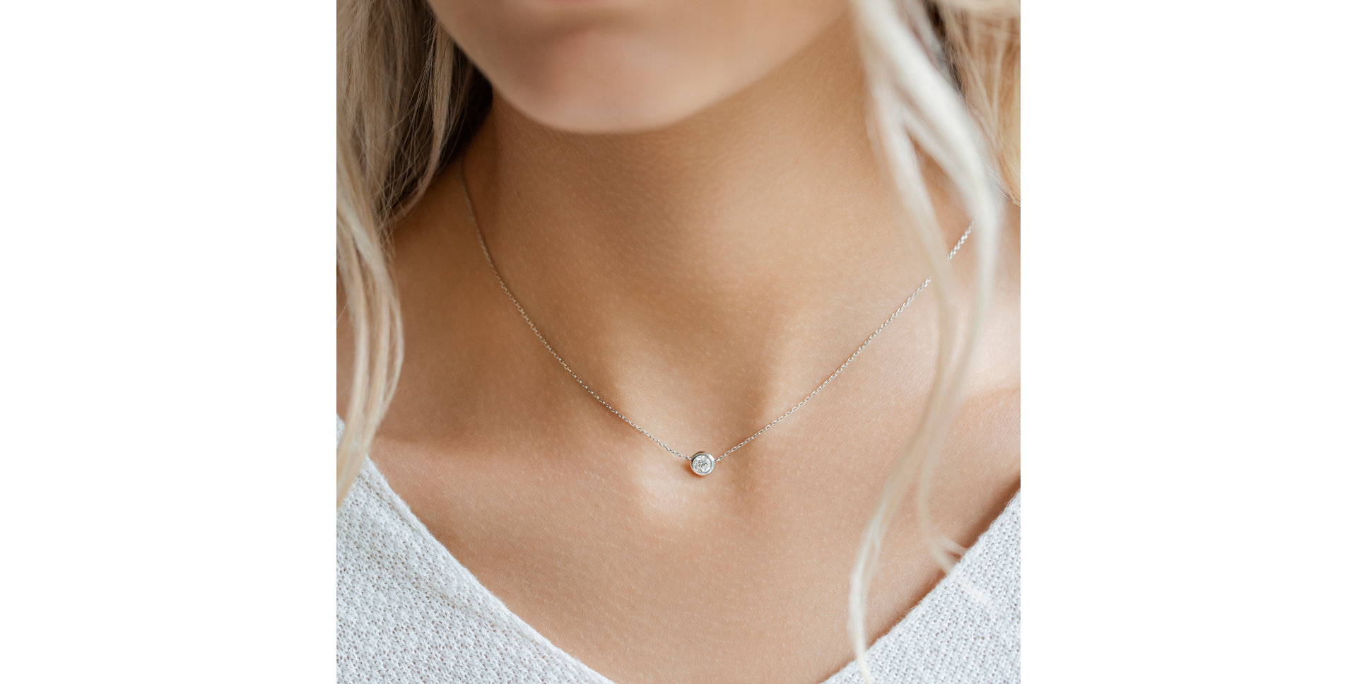 Diamond necklace Sparkling Drop