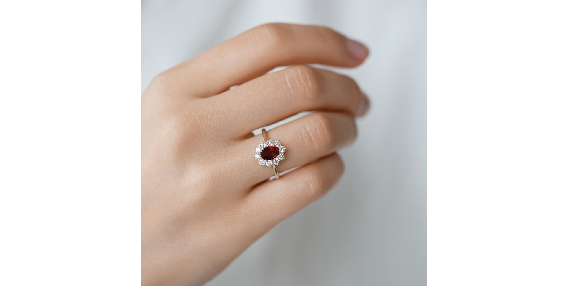 Diamond ring with Ruby Princess Joy