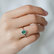Diamond ring with Emerald Princess Sparkle3