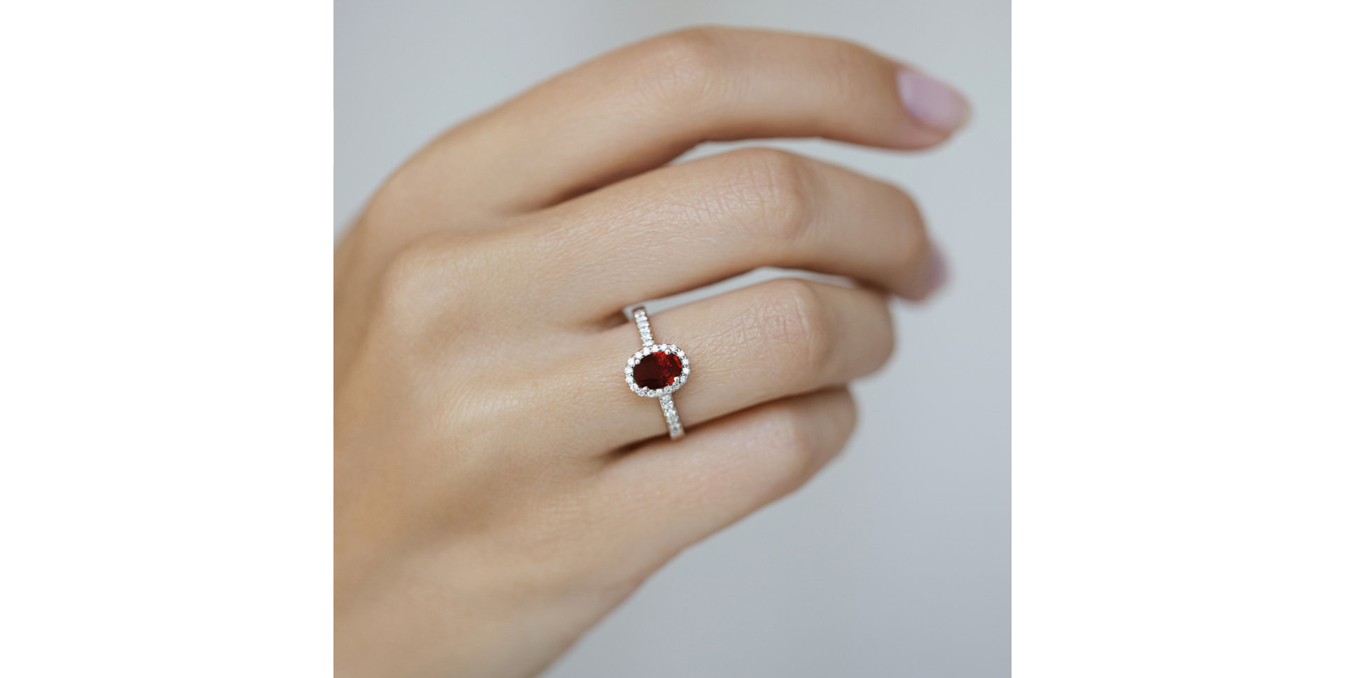 Diamond ring with Ruby Princess