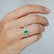 Diamond ring with Emerald Princess5