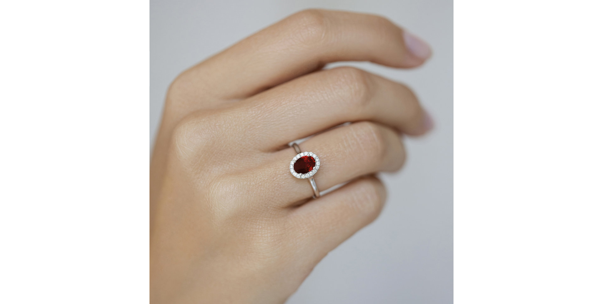 Diamond ring with Ruby Princess