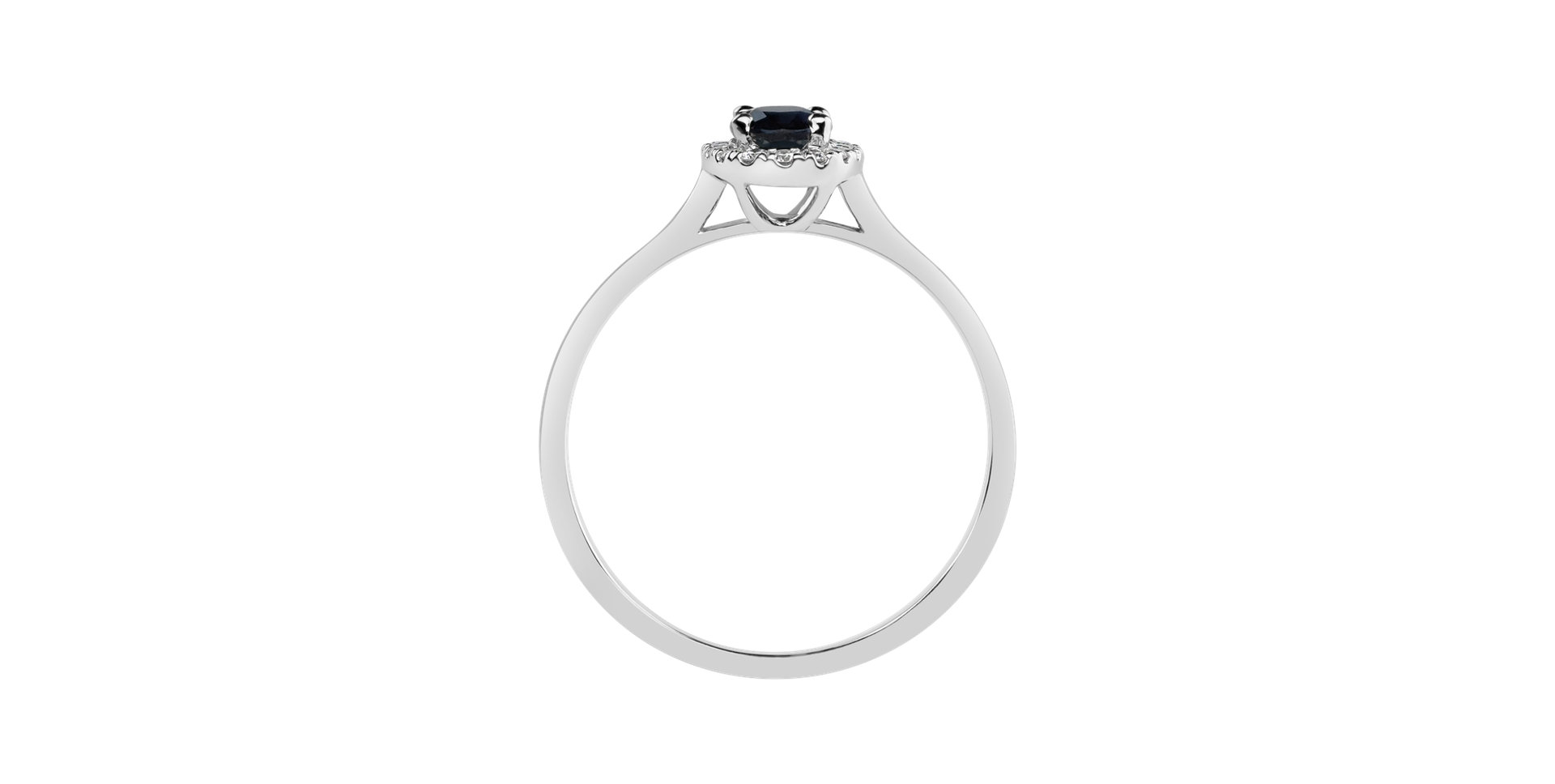 Diamond ring with Sapphire Princess