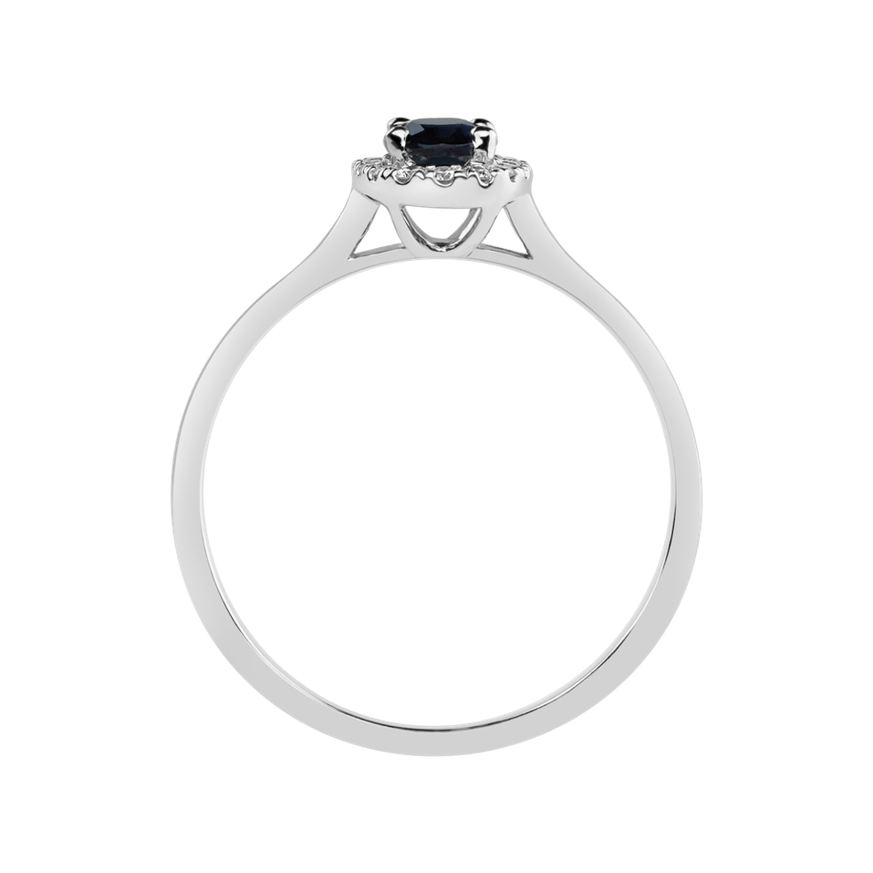 Diamond ring with Sapphire Princess