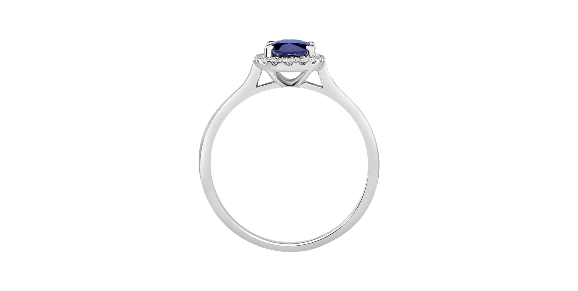 Diamond ring with Sapphire Princess