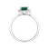 Diamond ring with Emerald Princess4