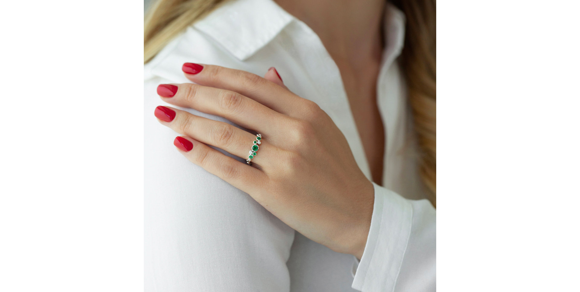 Diamond ring with Ruby Space Joy