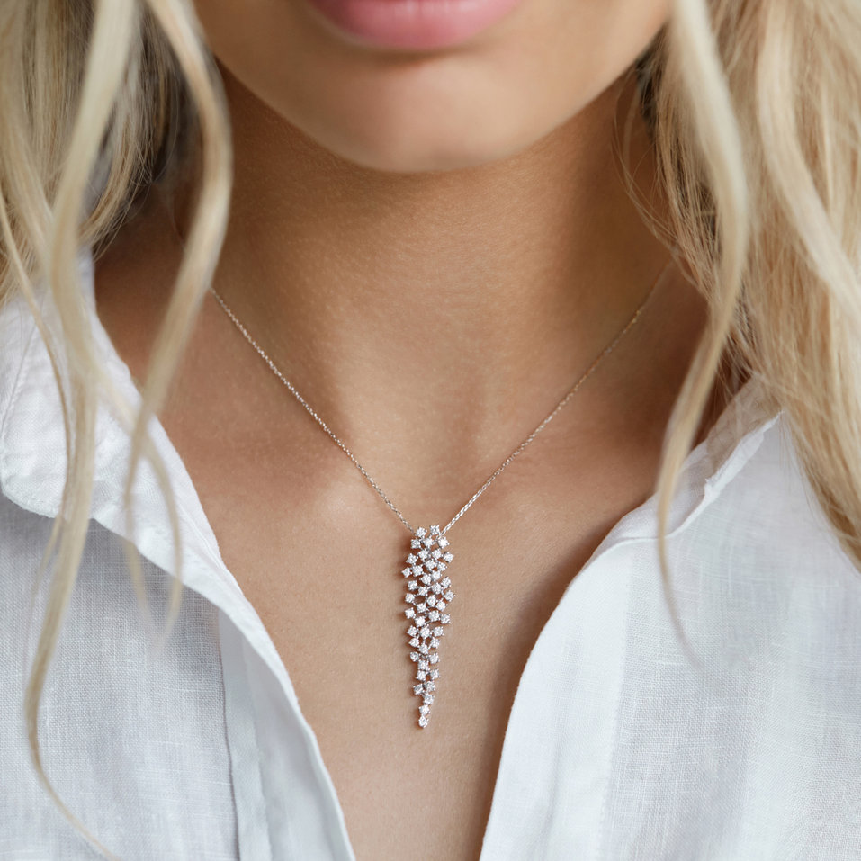 Diamond pendant with Ruby Witching Waterfall