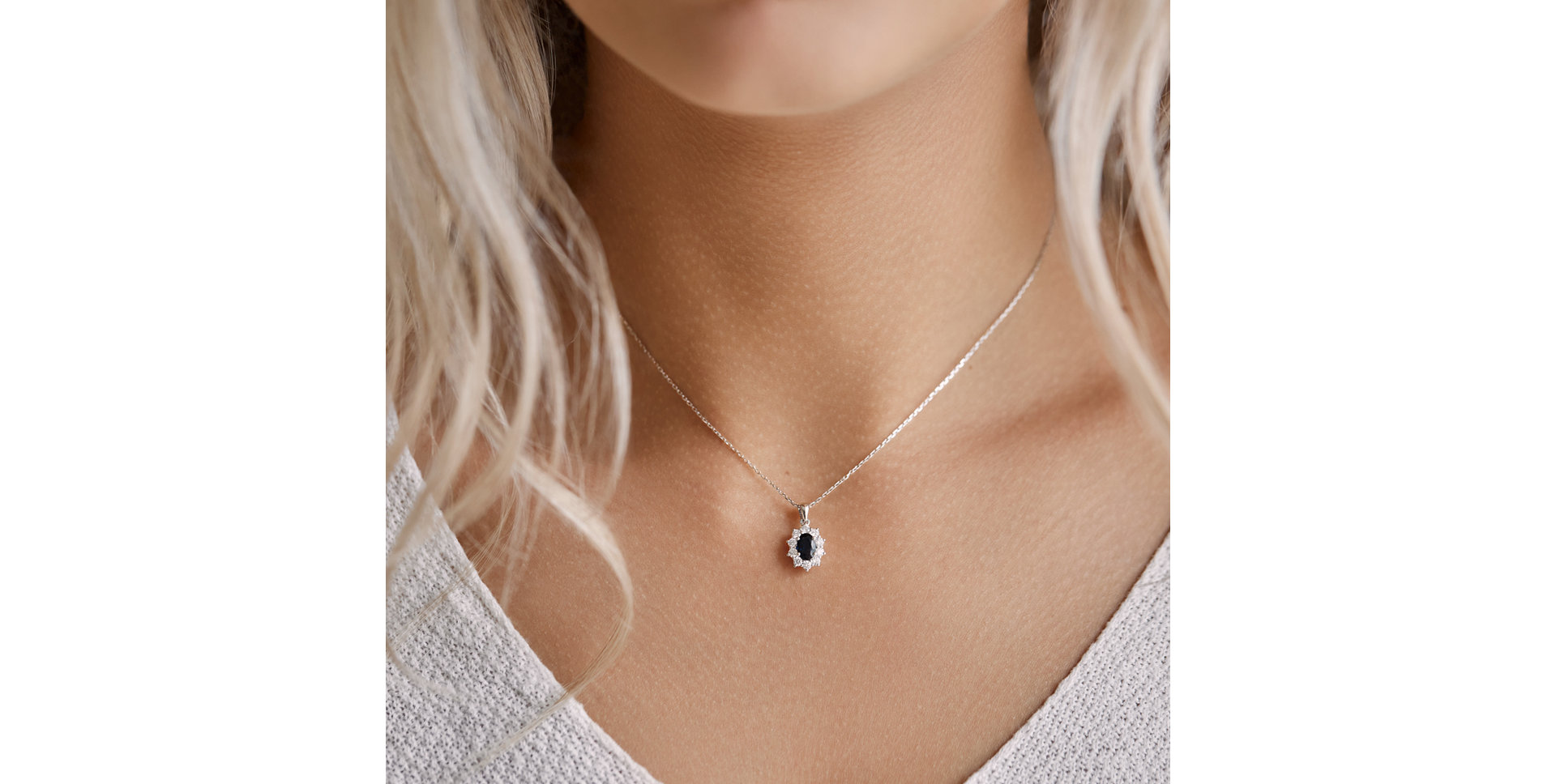 Diamond pendant with Ruby Goddess Elegance