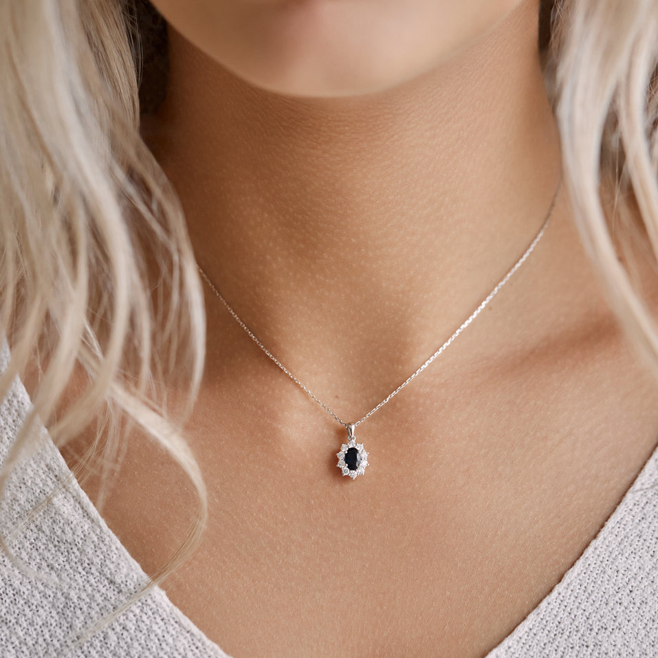 Diamond pendant with Ruby Goddess Elegance