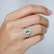 Diamond ring with Emerald Princess Gem3