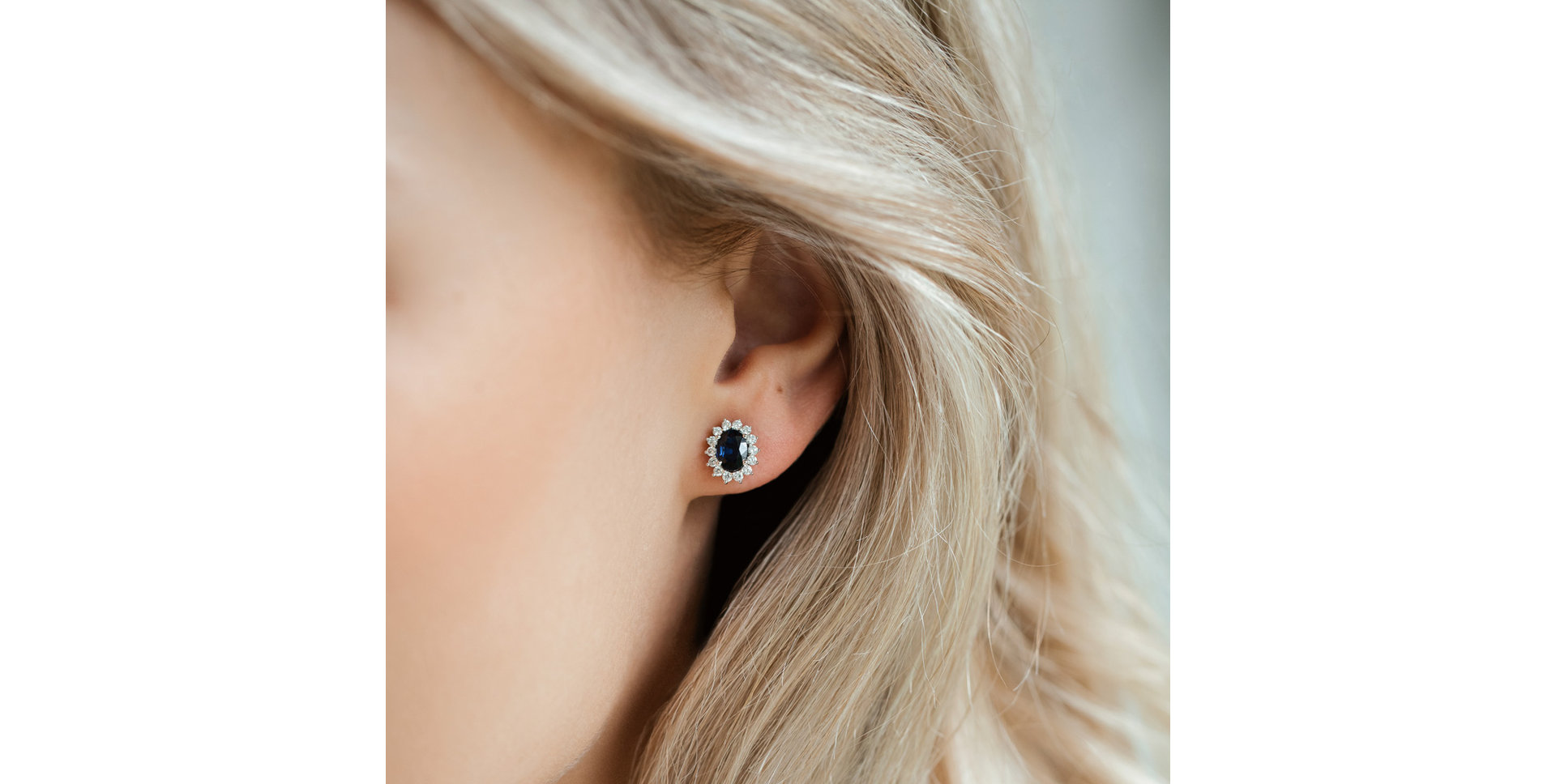 Diamond earrings with Ruby Princess