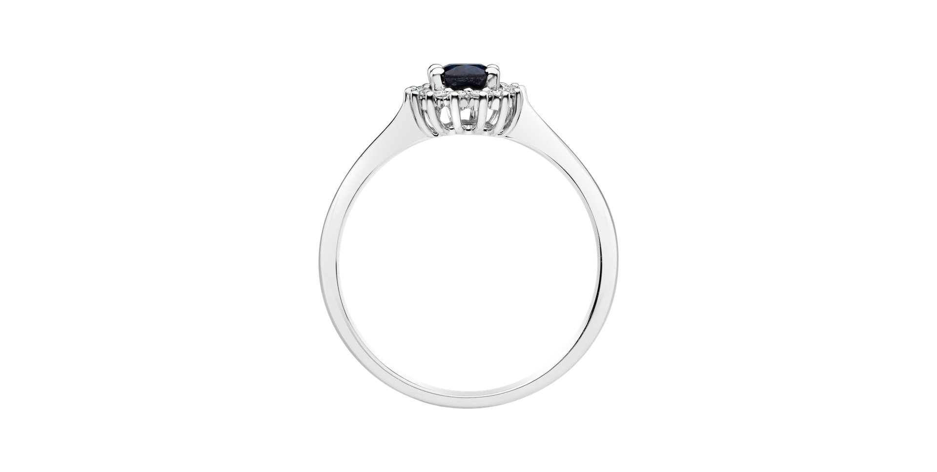 Diamond ring with Sapphire Princess