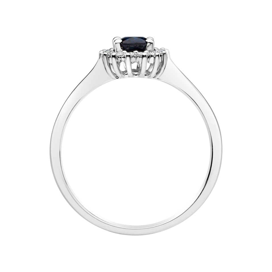 Diamond ring with Sapphire Princess