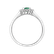 Diamond ring with Emerald Princess4