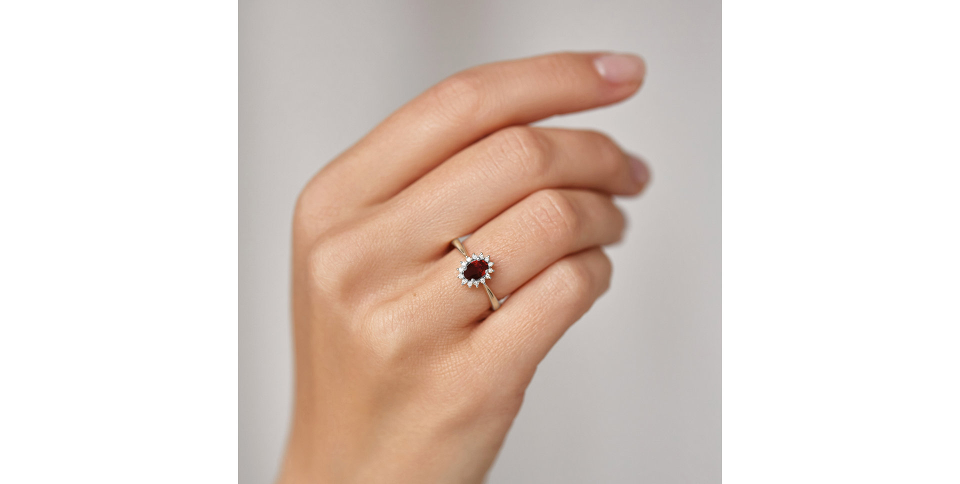 Diamond ring with Ruby Princess