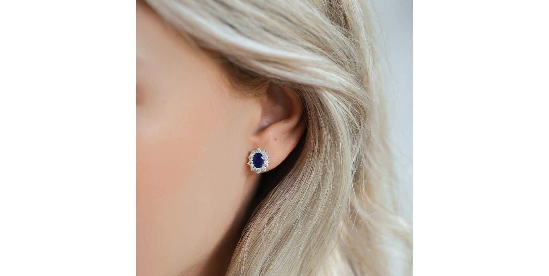 Diamond earrings with Ruby Princess