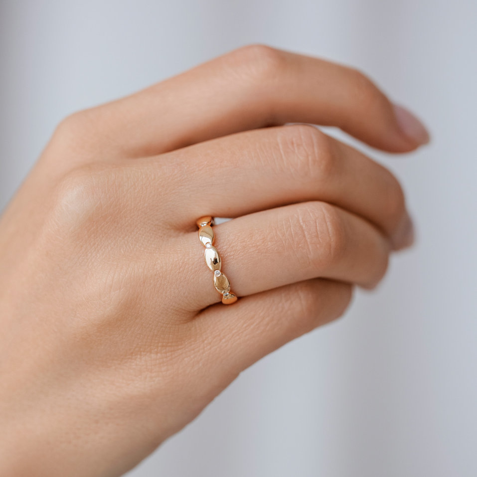 Diamond ring Princess Crown