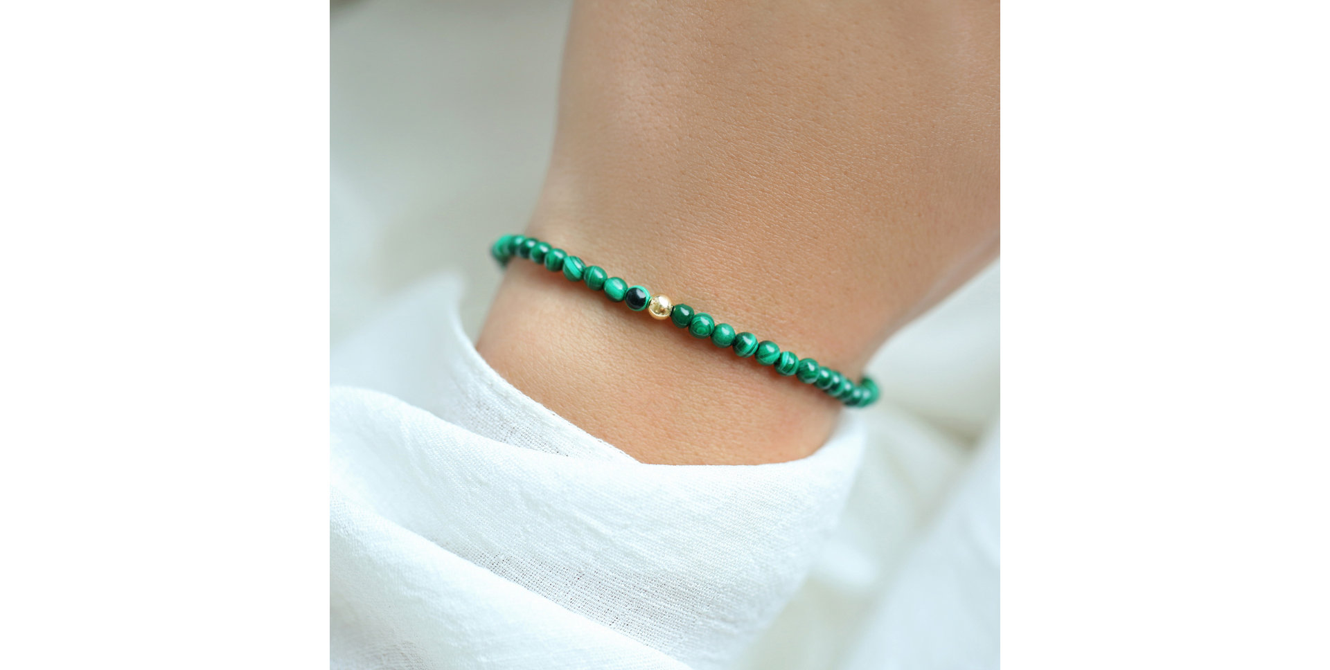 Bracelet with Malachite Fancy Beauty