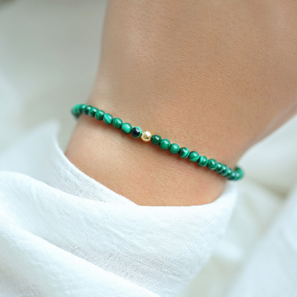 Bracelet with Malachite Fancy Beauty