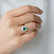 Diamond ring with Emerald Princess Sparkle3