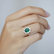 Diamond ring with Emerald Trixie Princess3