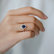 Diamond ring with Sapphire Princess5