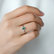 Diamond ring with Emerald Princess3