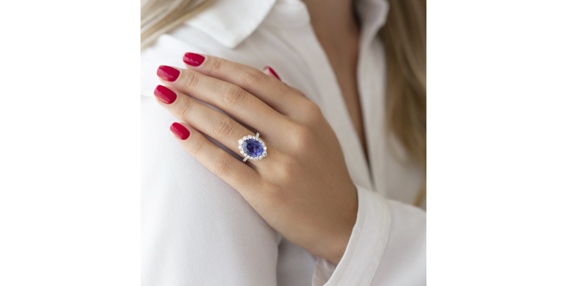Diamond ring with Tanzanite Tanzania Treasure