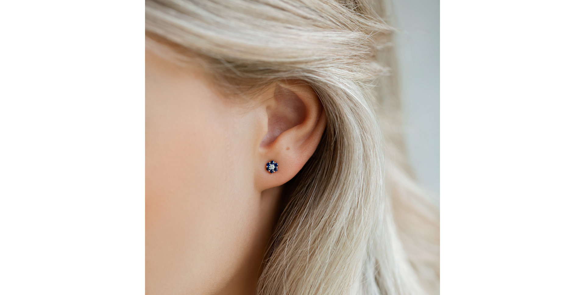 Diamond earrings and Sapphire Eternal Brilliance