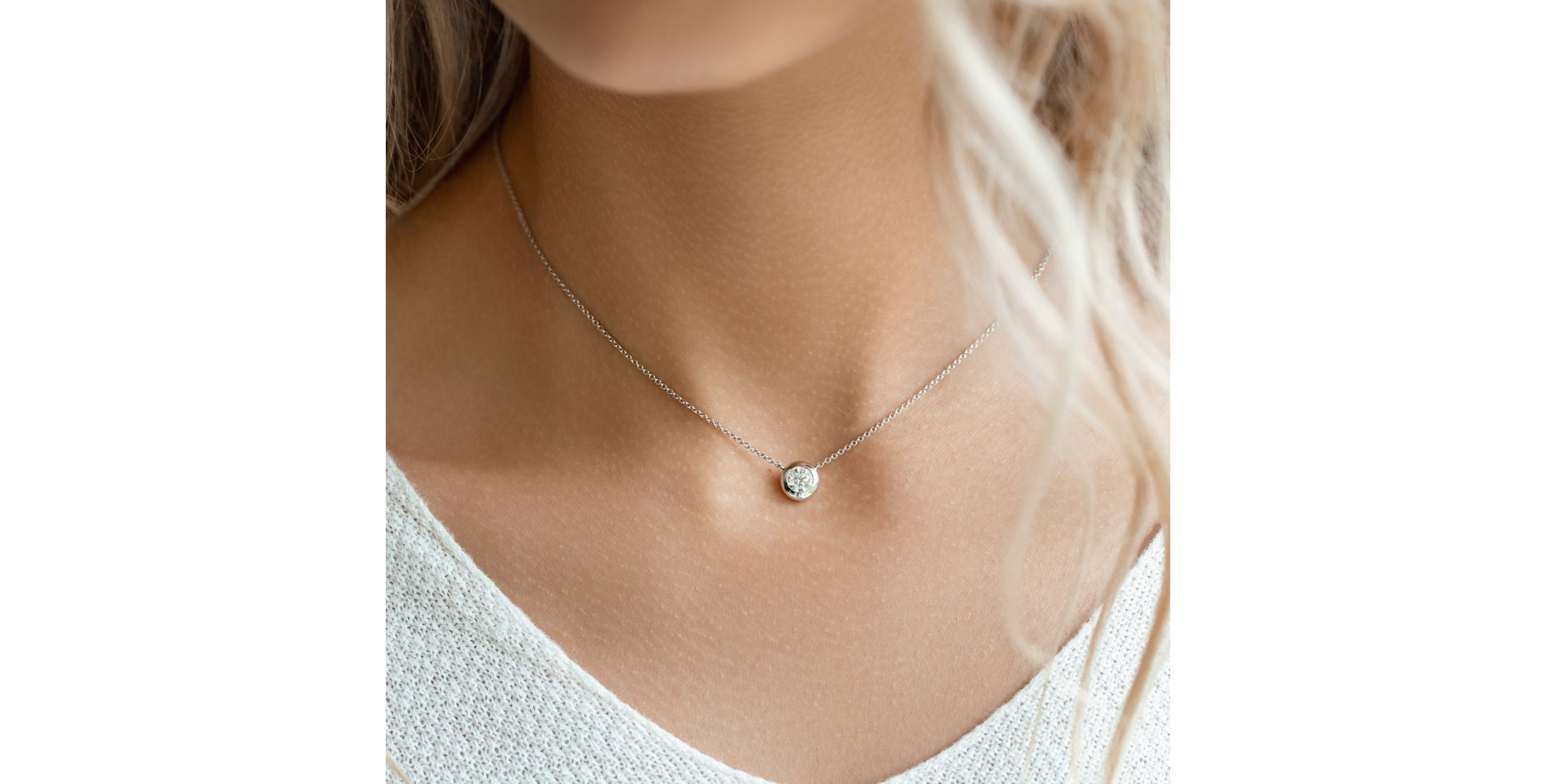 Diamond necklace Sparkling Drop