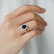 Diamond ring with Sapphire Princess Sparkle3