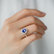 Diamond ring with Tanzanite Princess Sparkle4