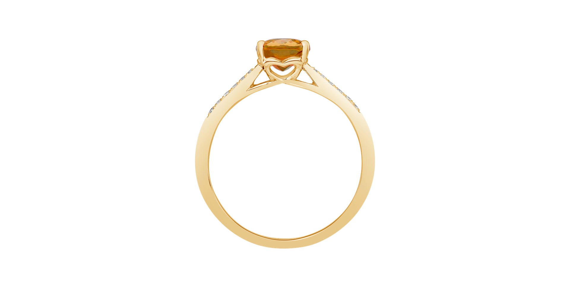 Diamond ring with Citrine Madeira Bonbon