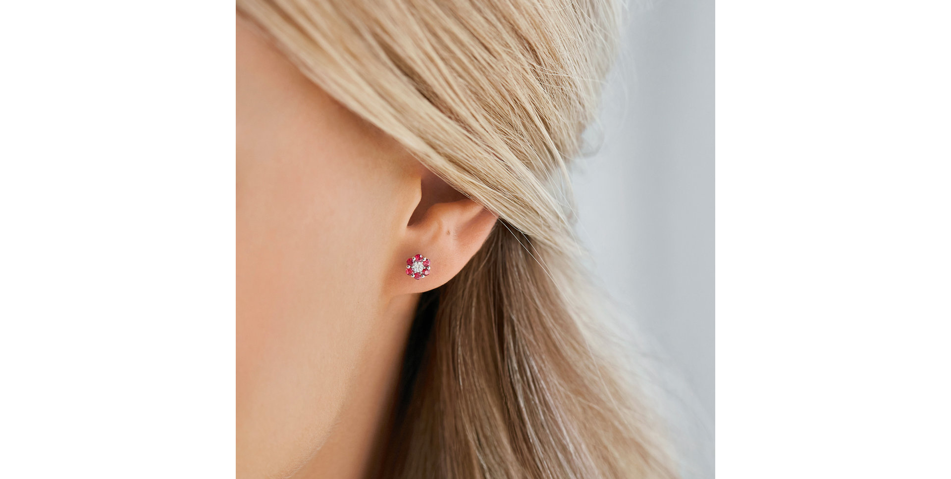 Diamond earrings with Emerald Shiny Constellation