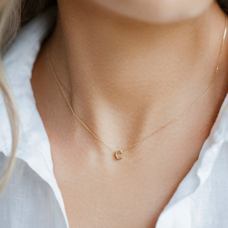 Diamond necklace Flat Line F