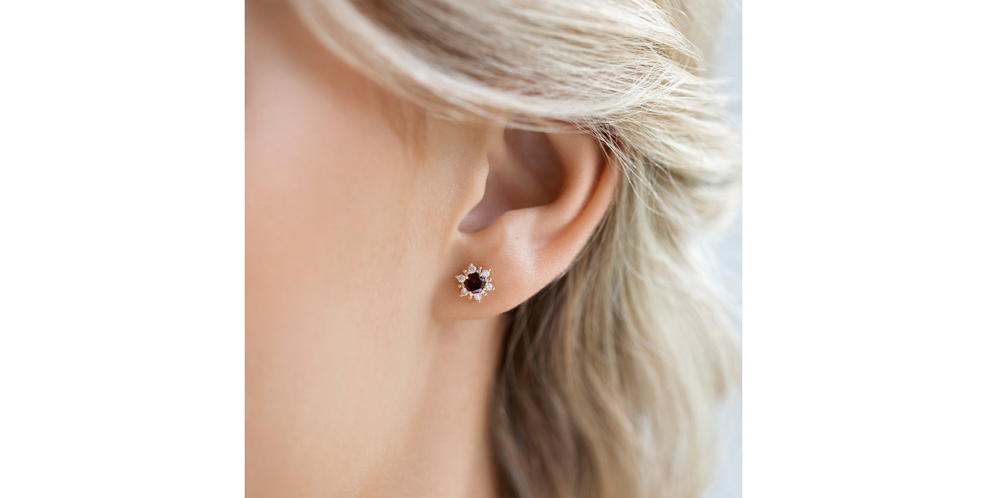 Diamond earrings with Tourmaline Purple Fancy Fairytale